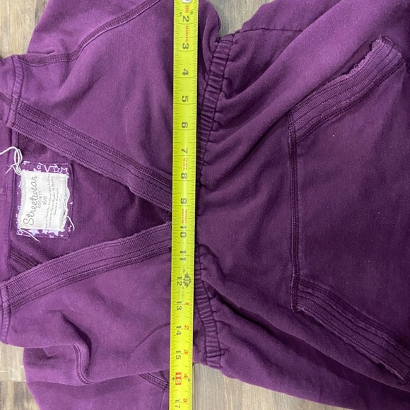 Y2K Sreetwear Society Deep Purple V-neck Hoodie - Picture 4 of 4